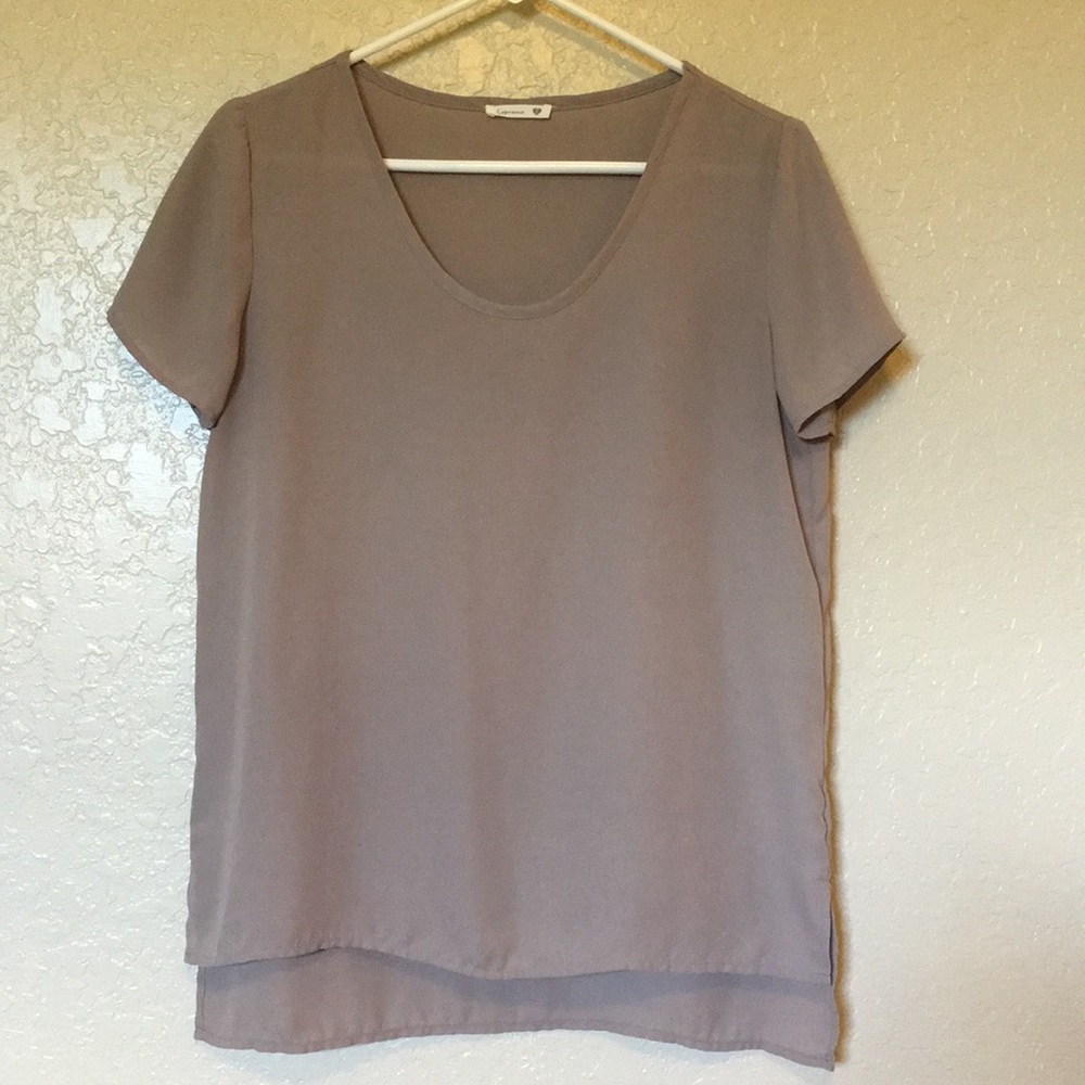 Soprano Tan Short Sleeved Top